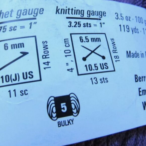 Lot of 3 sks Berroco Chunky Yarn, Peruvian Cotton 25%, Light Violet, 100g each - Picture 5 of 5